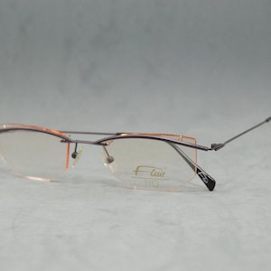 Vintage lunettes sans monture Brownline FLAIR Q NOS 836 polygonale étroite unisexe homme femme Rx lunettes OOs chirurgical en acier inoxydable à l'ancienne
