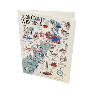 Door County-notitiekaart