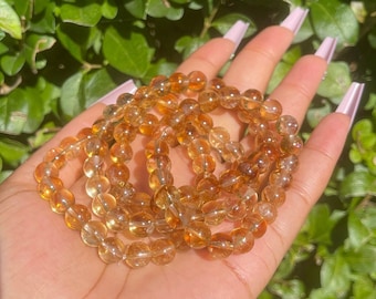 Citrine Bracelet, Good Luck Bracelet, Handmade Citrine Jewelry, Crystal Bracelet, Abundance Prosper Bracelet, High Quality Natural Gemstones