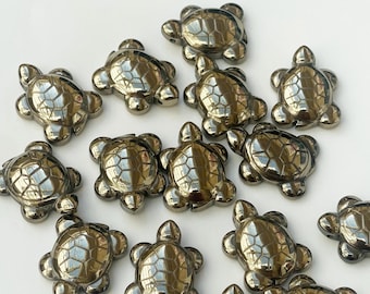 Pyrite Turtle, Crystal Carvings, Healing Gemstones, Good Luck Stones, Turtle Lover, Animal Carvings, Gold Small Carvings, Mini Crystals