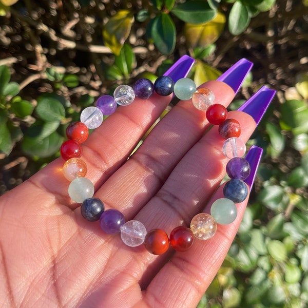 7 Chakra Bracelet, Healing Crystals, Gemstone Reiki Chakra Balancing, Seven Chakra Bracelet, Meditation Yoga, Crystal Gifts, Unique Gifts