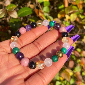 Scorpio Zodiac Bracelet, Healing Crystals Bracelet, Zodiac Astrology Gifts, Gemstone Bracelet, October November Birthday Gift, Crystal Gifts