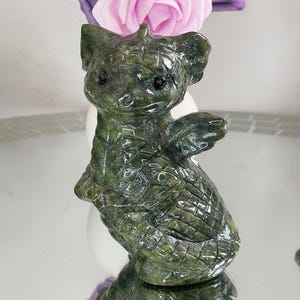 Nephrite Jade Dragon, Healing Crystals, High Quality, Crystal Carvings, Crystal Decor, Animal Carvings, Unique Spiritual Gifts, Figurines