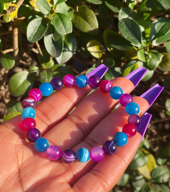 Mixed 2024 agate bracelet