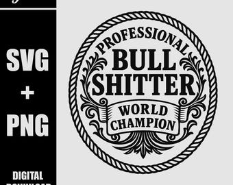 SVG de embustero profesional, divertido, sarcástico, moderno, western, PNG de embuste, diseño de parche de sombrero de cuero grabado con láser, descarga instantánea.