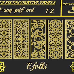 Set of 30 Decorative panels-Door,Gate, Room Divider,-cnc Laser, cnc plasma-Cnc filesTemplates: DXF,CDR,SVG,pdf.