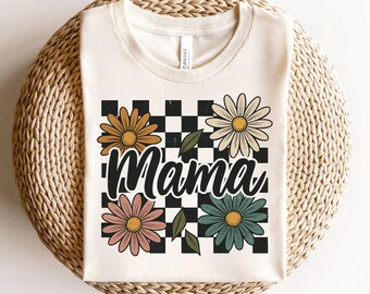 Mamá damas PNG, Mamá damas florales png, Mamá a cuadros retro PNG, Camisa a cuadros de mamá, mamá png, sublimación de mamá, Regalo del día de la madre.