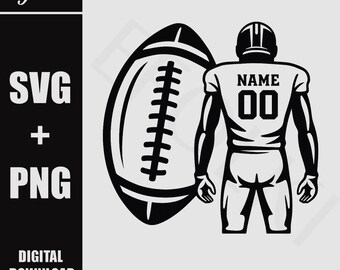 Custom Football player Svg, Football svg,Football player svg,Football mom svg, Football Name Svg, football team svg,two football players svg
