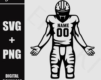 Custom Football player Svg, Football svg,Football player svg,Football mom svg, Football Name Svg, football team svg,two football players svg