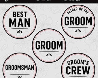 Novio de boda SVG PNG, novios, padrinos de boda, padrinos de boda, padre del novio, equipo del novio, archivos de boda de Cricut (descarga digital)