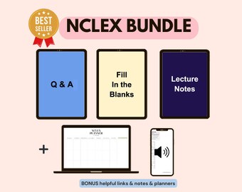 Mark Klimek Ultimate NCLEX Bundle | Vidéos, présentations, bleu, jaune, notes de synthèse, audios et bonus - synthétisés | Meilleure vente Etsy