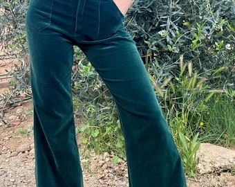 Emerald Pantalons Vintage Pattes d'éléphant