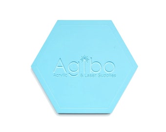 Set de voile bleu en feuille d'acrylique coulé | Collection pastel | Mat/brillant et mat/mat | Compatible avec Glowforge | Fournisseur canadien
