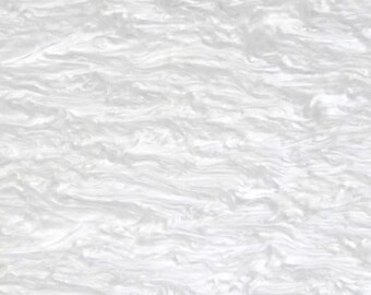 White Ripple Pearl Cast Acrylic Sheet for Laser Cutting | Multiple Sizes | Glowforge Compatible | Canadian Supplier - Ships from Canada