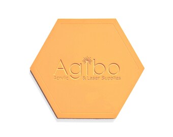 Feuille acrylique coulée orange étoile de mer | Collection pastel | Mat/brillant et mat/mat | Compatible avec Glowforge | Fournisseur canadien