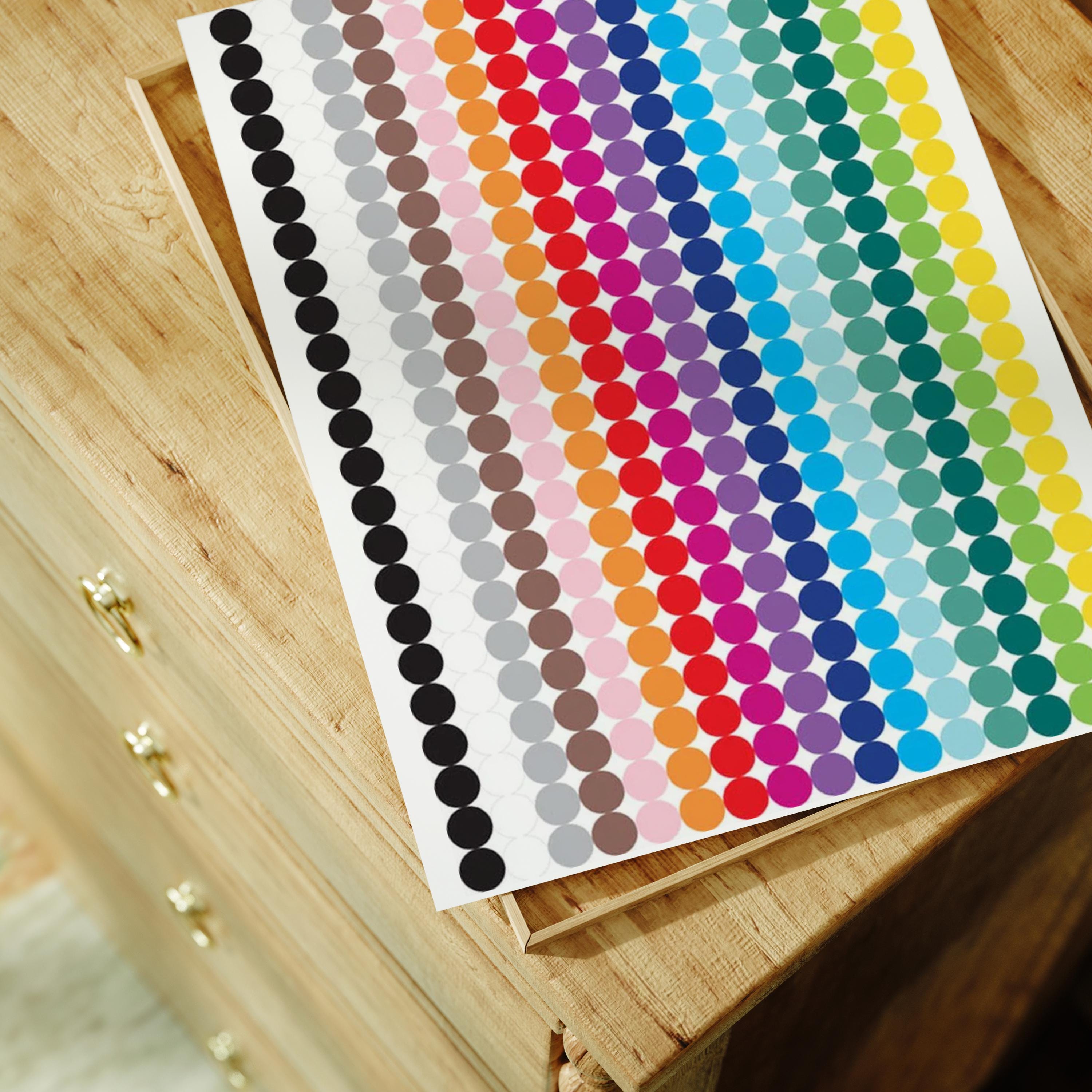 Sticker Dot Pattern Dots Stickers in 16 Colors. 3 Dot Sticker Sheets - Label Stickers ...