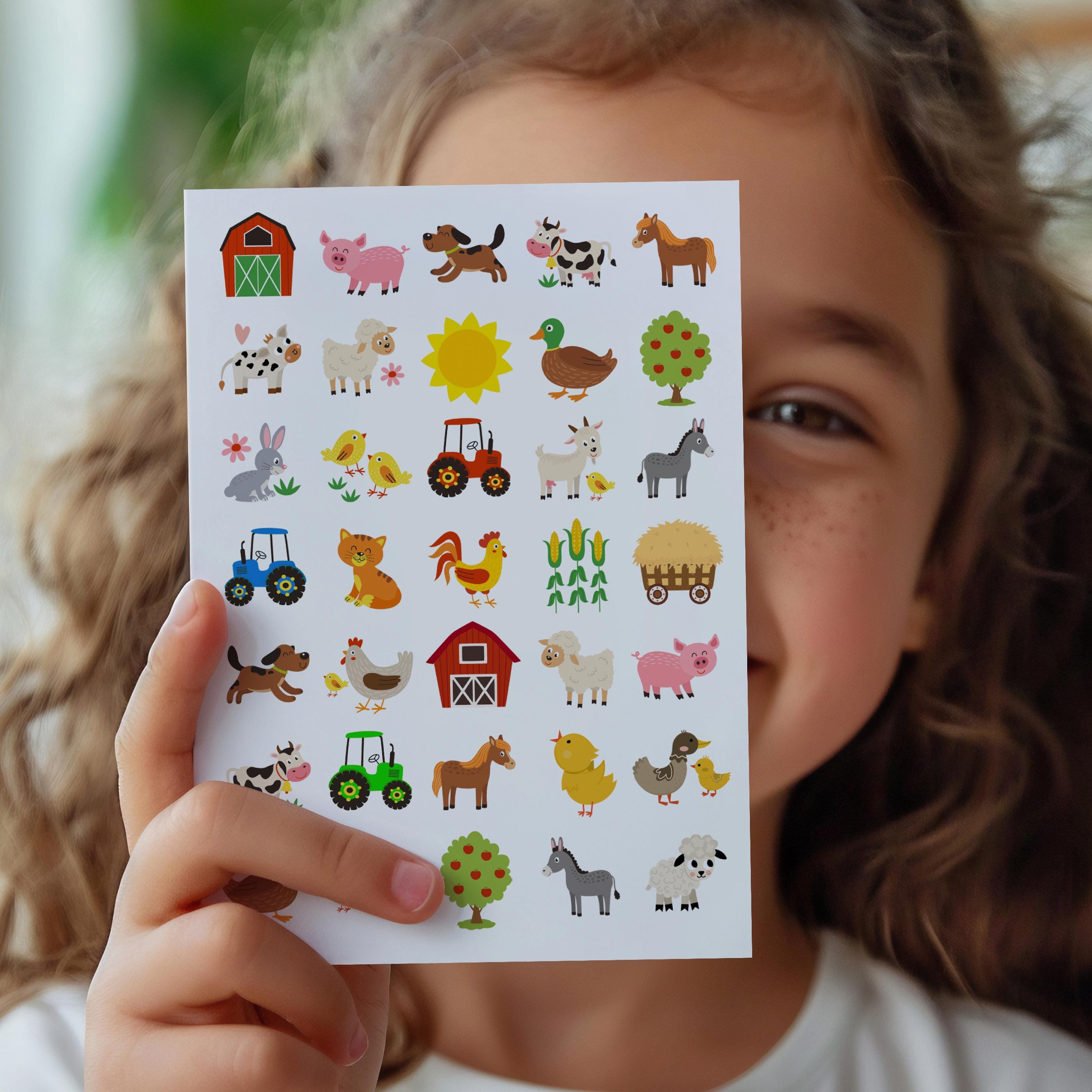 Farm Stickers – Cute Barnyard Sticker Sheet & Country Animal Decor