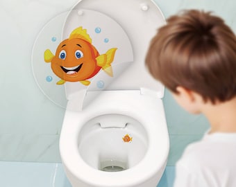 トイレステッカー ニモ - 4 枚のステッカー - 小便器ターゲットステッカー - トイレトレーニングステッカー - 子供用小便器ステッカー - 子供用トイレトレーニングステッカー