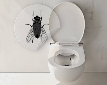 小便器ハエステッカー 4枚 - 小便器ハエ小便器ターゲット - トイレターゲット - トイレターゲットステッカー - お父さん向けガジェット - トイレハエ