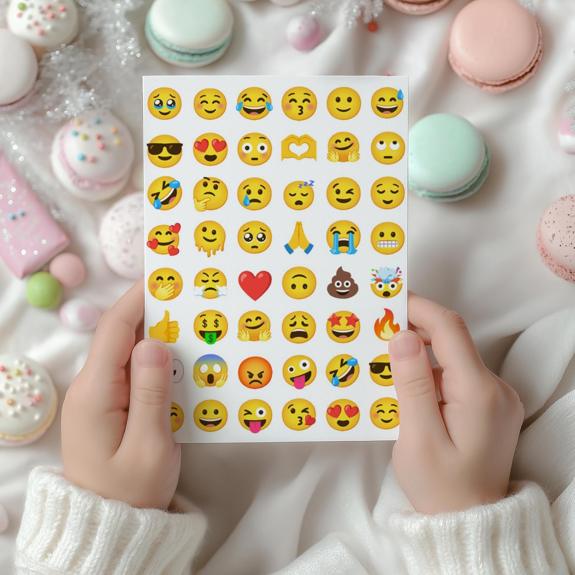 22 Fogli Adesivi Emoji – 14 Stili Divertenti, Facili Da Rimuovere E Senza Residui
