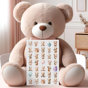 irthday Bears Stickers | Cute Teddy Bear, Party and Celebration Stickers for Kids & Gifts