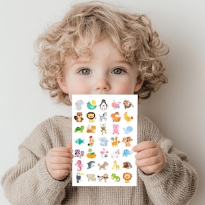 Entzückende Tiere Aufkleber - Süße & lustige Wildtier Aufkleber für Scrapbooking und Journaling