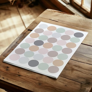 Stippen Stickers, Stickervel stippen, confetti stickers, Stickers met dots