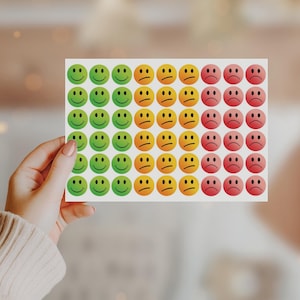 Autocolantes Smiley Recompensa. 54 Autocolantes com smiley. Autocolantes com código de cores. Autocolantes de recompensa
