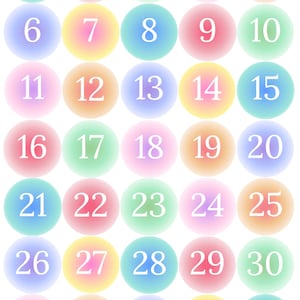Numbers Sticker Chart Sticker Sheet Numbers - Kids Stickers - Sticker Sheet - Stickers - Fun ...