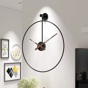 Green Lights Cloud Modern Nordic Wall Clock, Minimalistic and Stylish, Simplistic Luxury Metal Design, Home Decor Unique for Home/Office