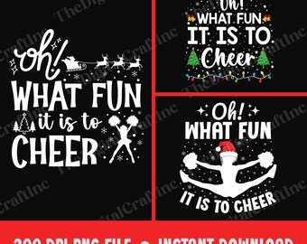 Oh, was für ein Spaß es ist, Png zu jubeln, lustige Weihnachten Png, Weihnachten Cheerleader Silhouette Png, Weihnachten festlicher Beifall, Weihnachtsmannmütze Png, Cheerleader-Liebhaber