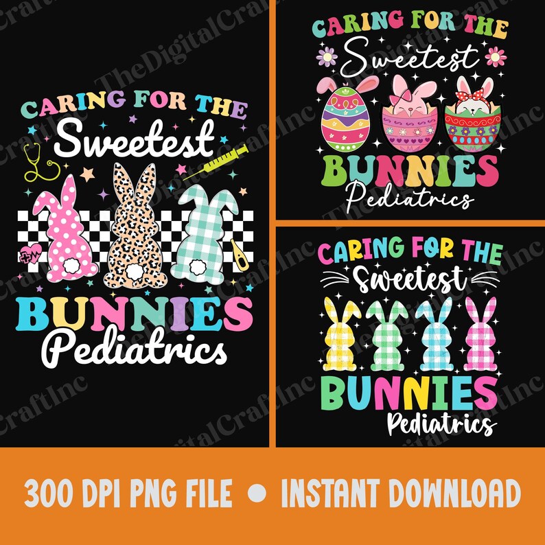 Caring for the Sweetest Bunnies Pediatrics Png, Easter Nurse Png ...