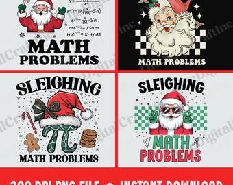 Schlittenfahren Mathe Probleme Png, lustige Weihnachten Png, Weihnachten Mathe Lehrer Png, Weihnachten Mathe Sublimationsdesign, Mathe Liebhaber Geschenke