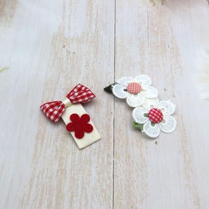 Mädchen Snap Clips, Taufe Haarspangen, Blumenmädchen Haar-Accessoires, Kleinkind-Haarspangen, Haarclip-Set