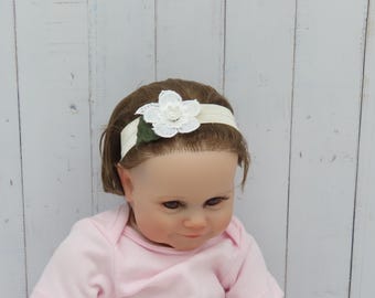Headband for a Little Girl, Floral Baby Girl Headband With Felt