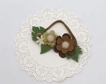 Tocado de flores para niña, diadema elástica de flores para mujer, accesorios para el cabello, diadema para niña pequeña