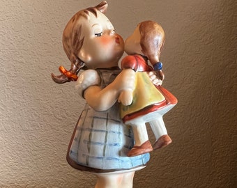 Vintage Goebel Hummel Figurine, Kiss Me, 311 TMK 5, W.Germany, Girl Kissing Doll