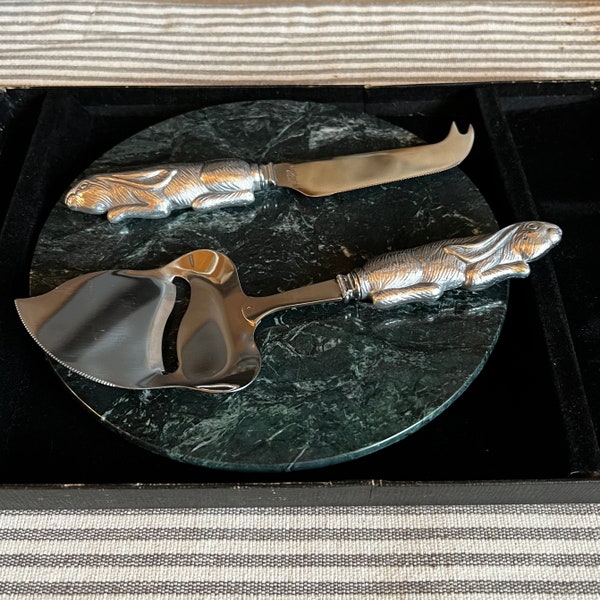 Arthur Court Cheese Knives Bunny Rabbit Etsy