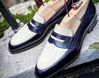 Mocassins crocodile - Etsy België