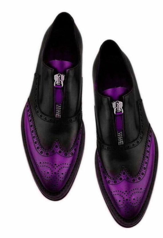 Black Leather Wingtip - Etsy