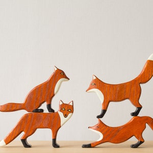 Fox family Toys Set, Wooden toys, Toddler gifts, Toddler toys, Waldorf toys, Baby gift, Childrens toy, Educational toys, montessori toys