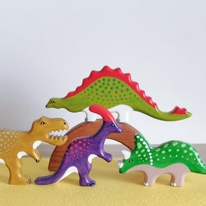 恐竜の木製おもちゃセット、幼児向けギフト、幼児向けおもちゃ、ウォルドルフおもちゃ、ベビーギフト、子供用おもちゃ、知育玩具、モンテッソーリおもちゃ