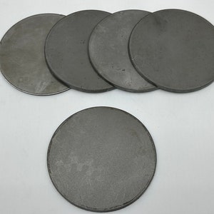 1/8" Steel Plate Round Circle Disc Mild Steel - Quanity 5 - (.125 inch)