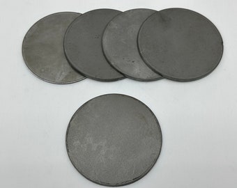 1/8" Steel Plate Round Circle Disc Mild Steel - Quanity 5 - (.125 inch)