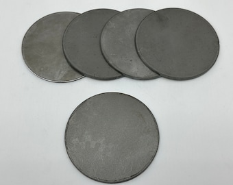 1/8" Steel Plate Round Circle Disc Mild Steel - Quanity 5 - (.125 inch)