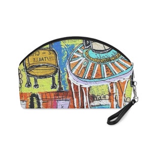 French Cafe Design, France inspired, French Coffee House Art - Makeup Bag image 3