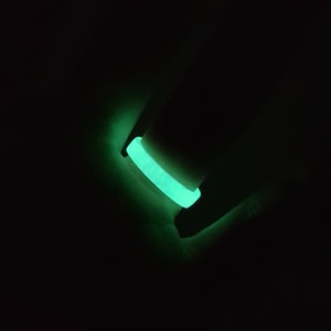 Glow in the dark ring - luminous unisex glow ring - fluorescent green