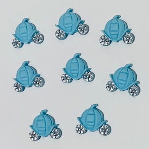 12pcs Fondant edible Decorations, mini Carriage cupcake topper, fondant cake topper, birthday cake decoration, cake edible fondant toppers.