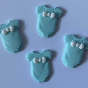 Edible baby Boy Fondant decorations/Cupcake fondant toppers