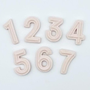 Fondant Number cupcake topper, Fondant cake decorations